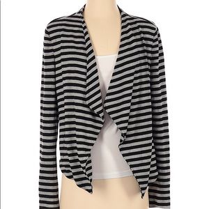 Tart Collections Gray Black Striped Blazer Jacket